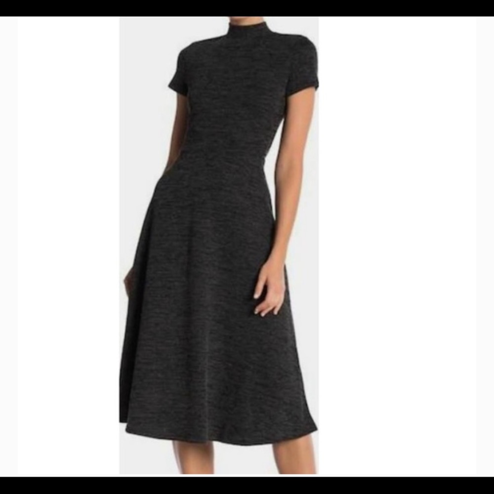 The Vanity Room Black Knit Midi Dress